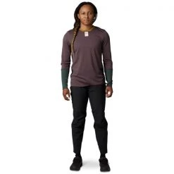 Maillots Vélo FOX W DEFEND LS JERSEY MEDIUM BROWN 23 Marron -Equipement vélo Soldes 9 118475 w defend ls jersey medium brown 28968 602 04