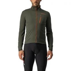 Vestes Vélo CASTELLI GO JACKET ANTHRACITE 23 Vert