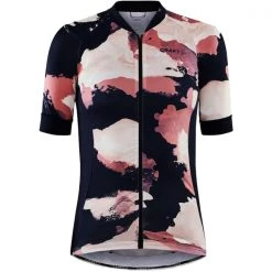 Maillots Vélo CRAFT ADV ENDUR GRAPHIC JERSEY W BLAZE CORAL 21 Rose / Bleu