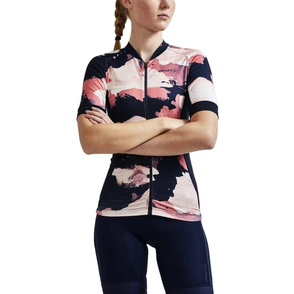 Maillots Vélo CRAFT ADV ENDUR GRAPHIC JERSEY W BLAZE CORAL 21 Rose / Bleu 5 Maillots Vélo CRAFT ADV ENDUR GRAPHIC JERSEY W BLAZE CORAL 21 Rose / Bleu – Image 3