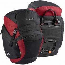 Sacoches Vélo VAUDE ONTOUR BACK BLACK/CARMINE 22 Noir / Rouge