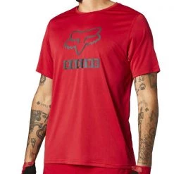 Maillots Vélo FOX RANGER SS JERSEY BLOCK CHILI 21 Rouge -Equipement vélo Soldes 9 85395 ranger ss jersey block chili 27311 555 03
