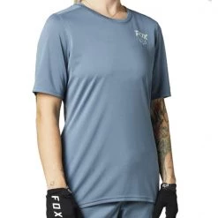 Maillots Vélo FOX W RANGER SS JERSEY MATTE BLUE 21 Bleu