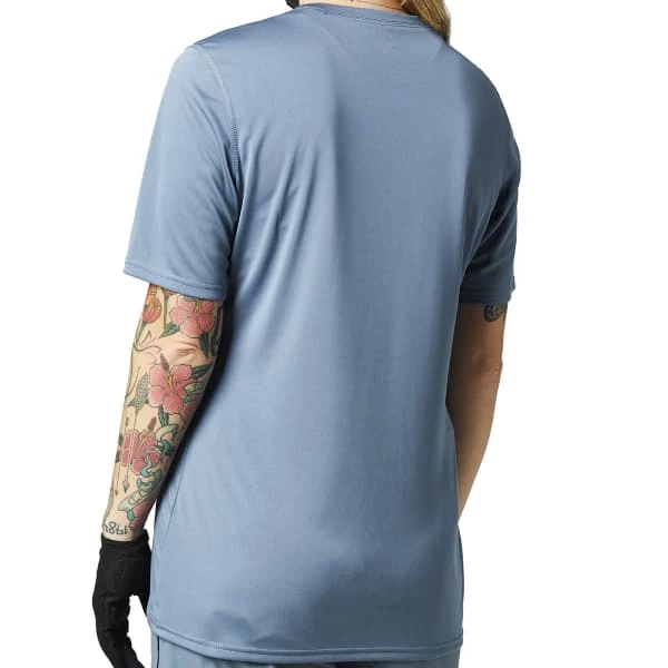 Maillots Vélo FOX W RANGER SS JERSEY MATTE BLUE 21 Bleu 4 Maillots Vélo FOX W RANGER SS JERSEY MATTE BLUE 21 Bleu – Image 2