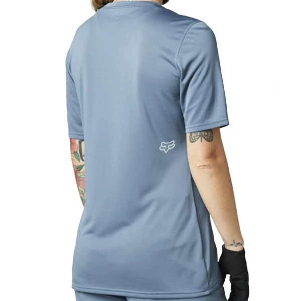 Maillots Vélo FOX W RANGER SS JERSEY MATTE BLUE 21 Bleu 6 Maillots Vélo FOX W RANGER SS JERSEY MATTE BLUE 21 Bleu – Image 4