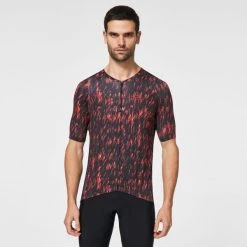 Maillots Vélo OAKLEY ENDURANCE JERSEY 2.0 REDLINE DOTS 21 Rouge / Noir -Equipement vélo Soldes 9 86003 foa400176 9au 04