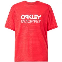 Maillots Vélo OAKLEY PIPELINE TRAIL TEE RED LINE 21 Rouge