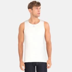 Maillots Vélo ODLO DEBARDEUR BREATHE PERFORMANCE BIKE WHITE 22 Blanc -Equipement vélo Soldes 9 87302 411462 10000 03