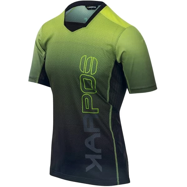 Maillots Vélo KARPOS VERVE TEE BLACK/GREEN FLUO 21 Vert / Noir 3 Maillots Vélo KARPOS VERVE TEE BLACK/GREEN FLUO 21 Vert / Noir