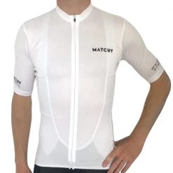 Maillots Vélo MATCHY CYCLING MAILLOT ESSENTIEL BLANC 22 Blanc