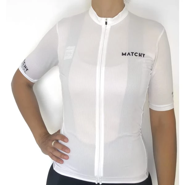 Maillots Vélo MATCHY CYCLING MAILLOT ESSENTIEL BLANC 22 Blanc 6 Maillots Vélo MATCHY CYCLING MAILLOT ESSENTIEL BLANC 22 Blanc – Image 4