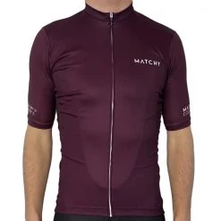 Maillots Vélo MATCHY CYCLING MAILLOT ESSENTIEL AUBERGINE 22 Violet