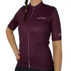 Maillots Vélo MATCHY CYCLING MAILLOT ESSENTIEL AUBERGINE 22 Violet -Equipement vélo Soldes 9 89151 maillot essentiel aubergine essentiel aub 04