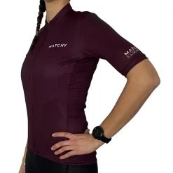 Maillots Vélo MATCHY CYCLING MAILLOT ESSENTIEL AUBERGINE 22 Violet -Equipement vélo Soldes 9 89151 maillot essentiel aubergine essentiel aub 05