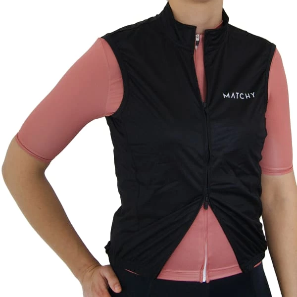 Vestes Vélo MATCHY CYCLING GILET NOIR 21 Noir 7 Vestes Vélo MATCHY CYCLING GILET NOIR 21 Noir – Image 5