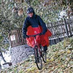 Vestes Vélo VAUDE VALERO PONCHO INDIAN RED 22 Rouge / Noir -Equipement vélo Soldes 9 90101 03717 614 05