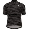 Maillots Vélo ODLO ESSENTIAL PRINT STAND UP COLLAR S/S FULL ZIP ODLO GRAPHITE GREY BLACK 22 Gris / Noir -Equipement vélo Soldes 9 95390 essential print stand up collar s s full zip graphite grey black 411812 10365 01