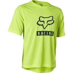 Maillots Vélo FOX YTH RANGER SS JERSEY FLUO YELLOW 22 Jaune